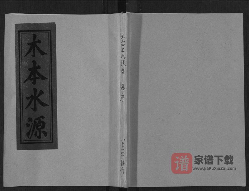 山东日照莒县鲁莒大店王氏族谱PDF高清电子版下载-家谱下载