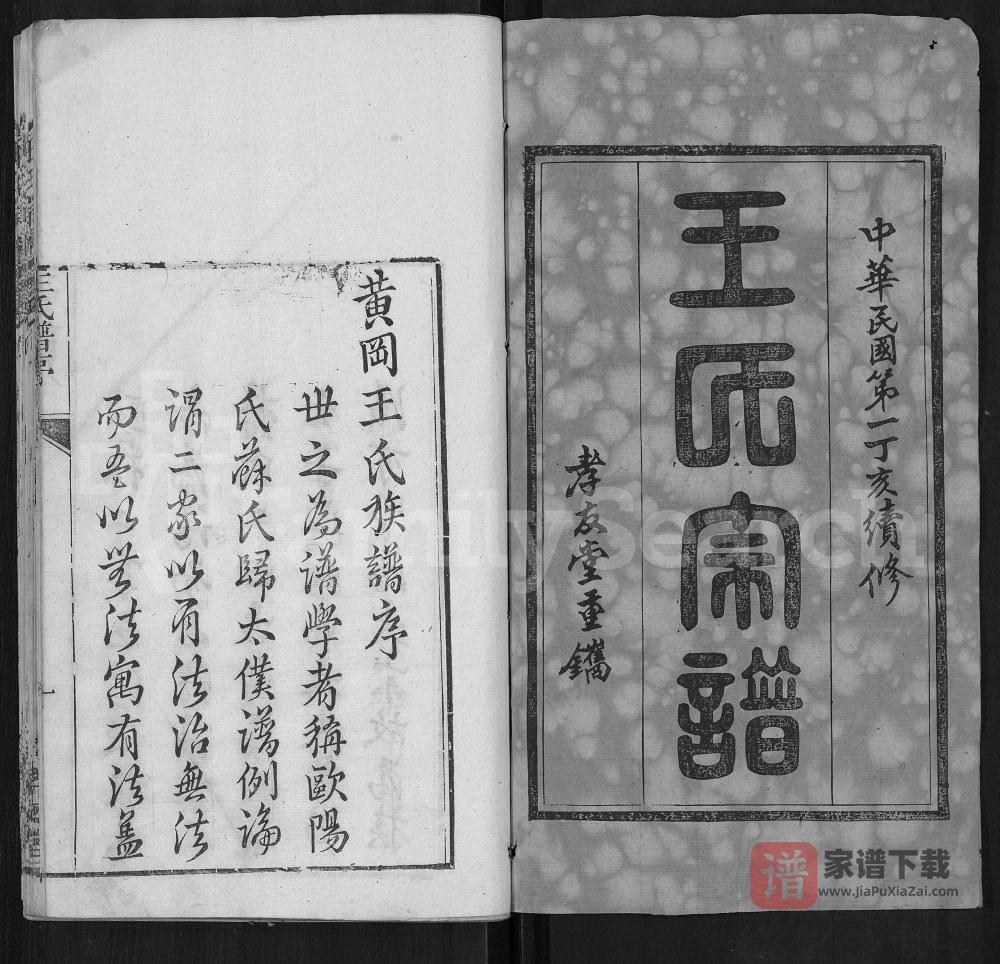 图片[2]-湖北黄冈王氏宗谱（孝友堂）PDF高清电子版下载-家谱下载