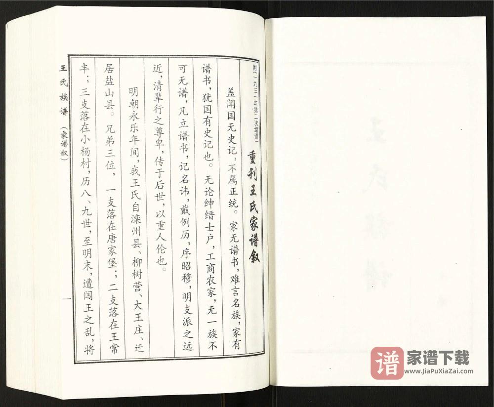图片[2]-河北沧州盐山县唐家堡王常丰村王氏族谱PDF高清电子版下载-家谱下载