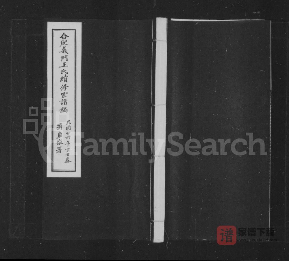 安徽合肥义门王氏重修宗谱（慎余堂）PDF高清电子版下载