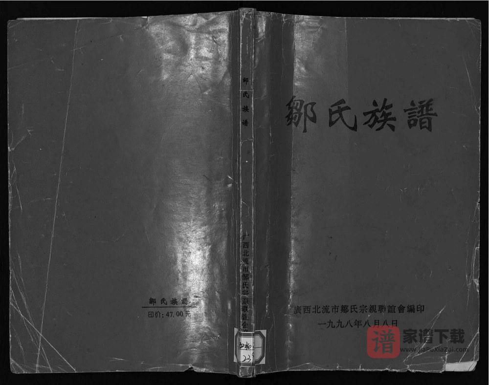 广西北流邹氏族谱PDF高清电子版下载
