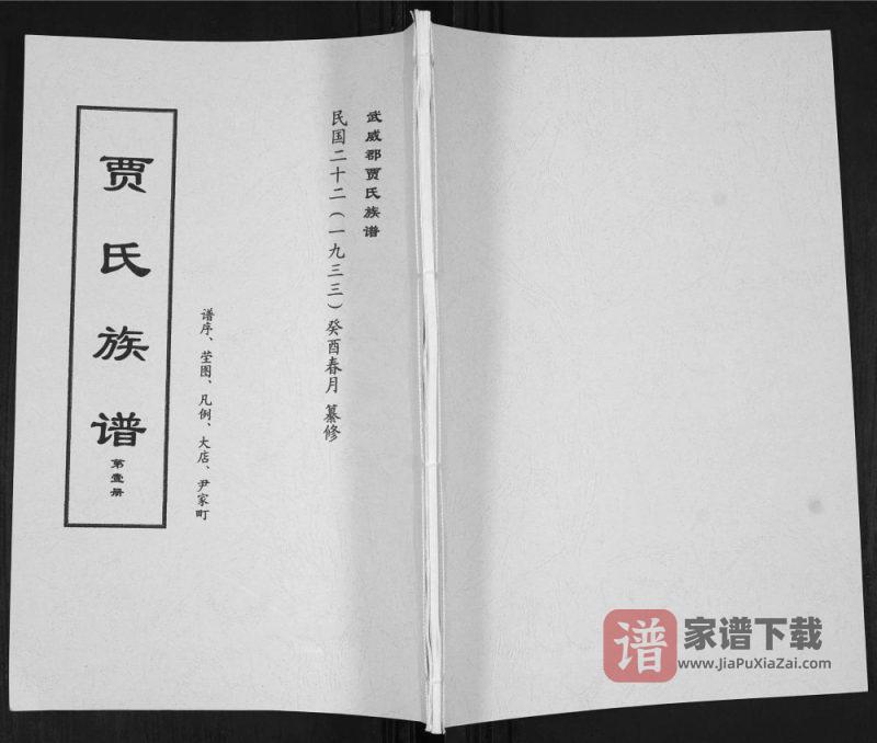 山东莱阳武威郡贾氏族谱PDF高清电子版下载-家谱下载