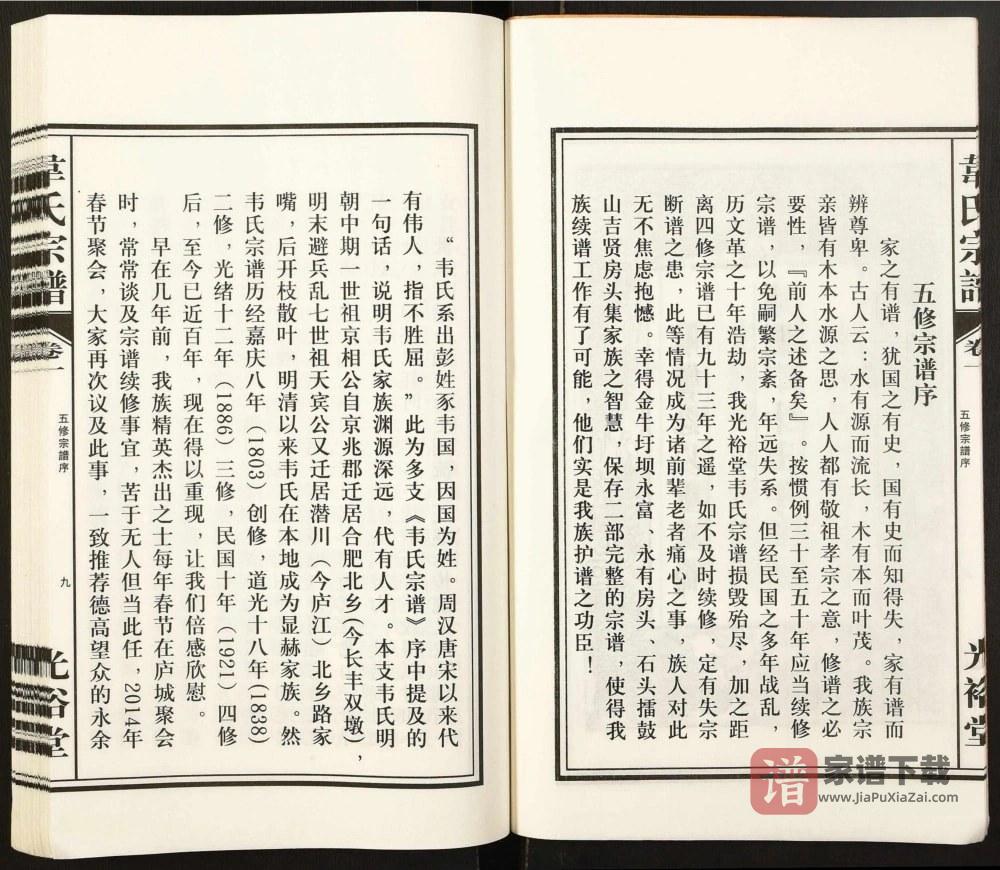 图片[2]-安徽合肥庐江县韦氏宗谱（光裕堂）PDF高清电子版下载-家谱下载