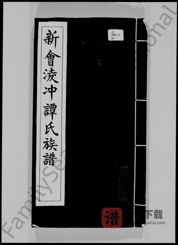 广东江门新会凌冲谭氏族谱PDF高清电子版下载-家谱下载