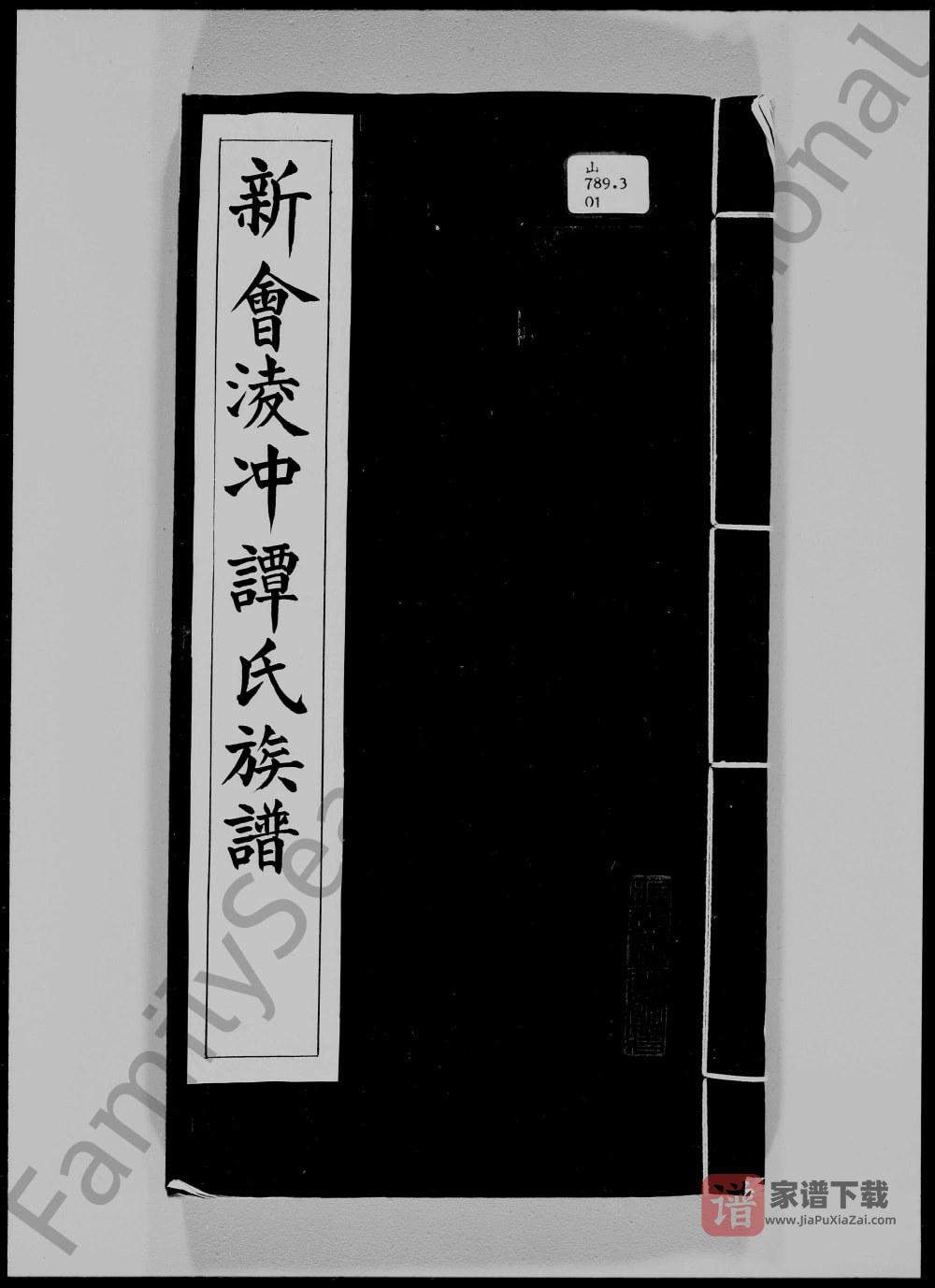 广东江门新会凌冲谭氏族谱PDF高清电子版下载