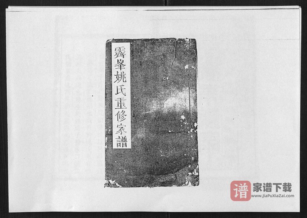 图片[1]-江西上饶霁峰姚氏宗谱PDF高清电子版下载-家谱下载