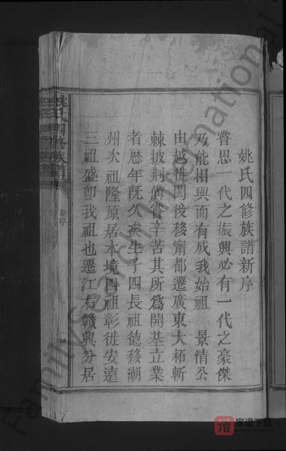 江西兴国广东平远姚氏四修族谱PDF高清电子版下载