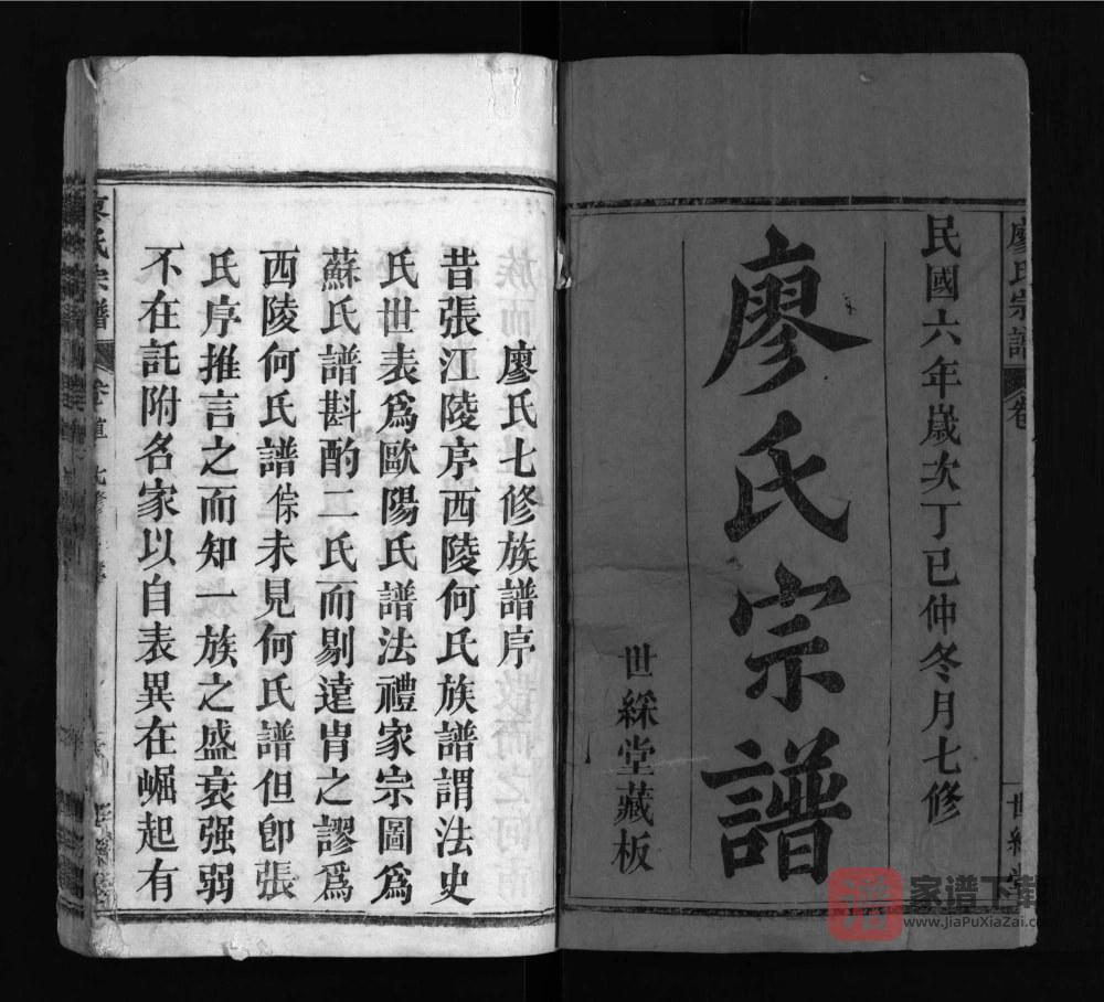 图片[2]-湖北黄冈罗田廖氏七修宗谱（世彩堂）PDF高清电子版下载-家谱下载