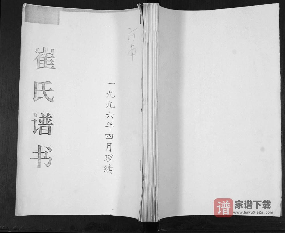 山东青岛即墨河南村崔氏谱书PDF高清电子版下载