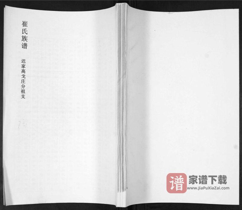 山东青岛即墨迟家高戈庄崔氏族谱PDF高清电子版下载-家谱下载