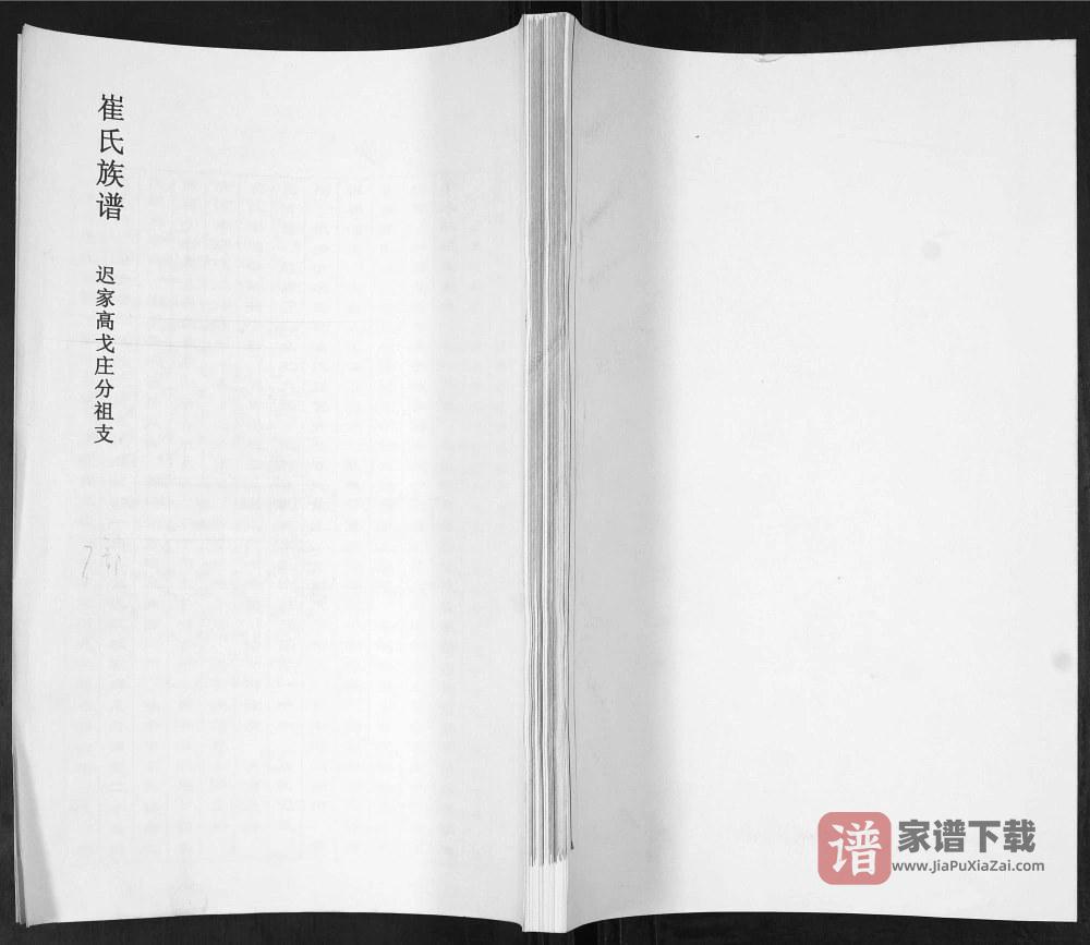 山东青岛即墨迟家高戈庄崔氏族谱PDF高清电子版下载
