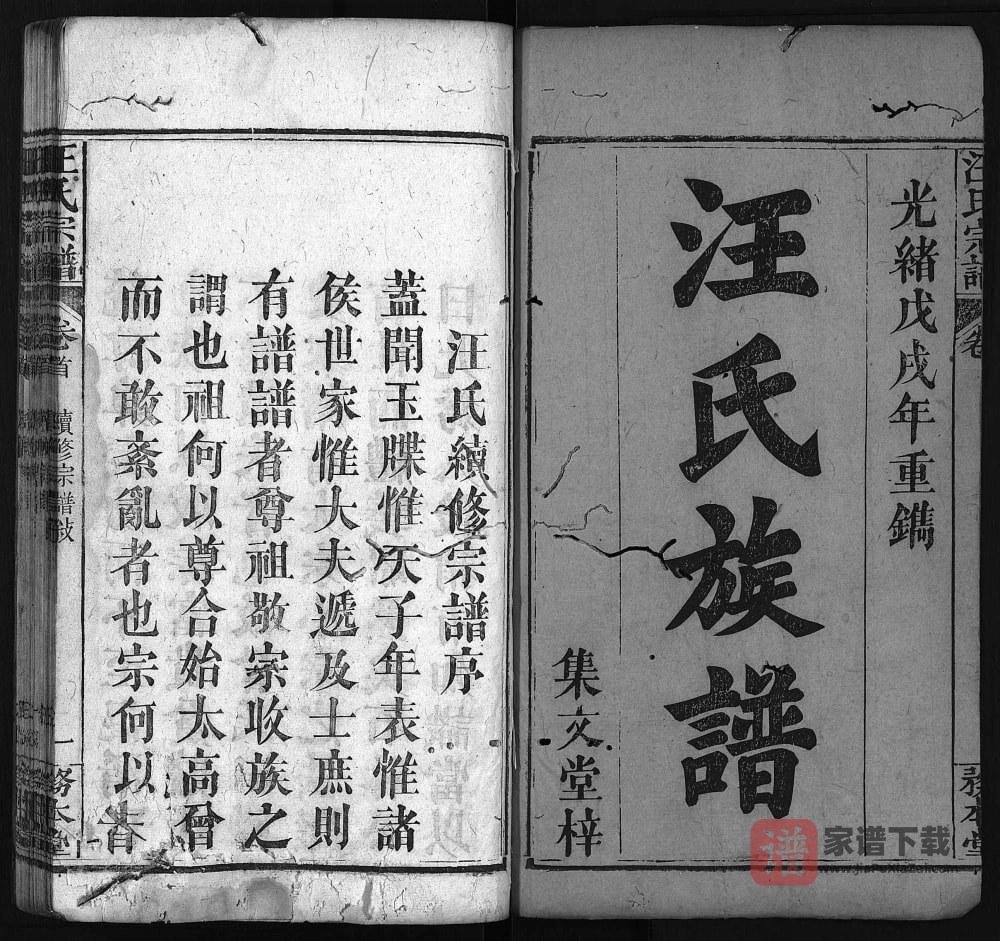 图片[1]-湖北黄冈罗田汪氏续修宗谱（务本堂）PDF高清电子版下载-家谱下载