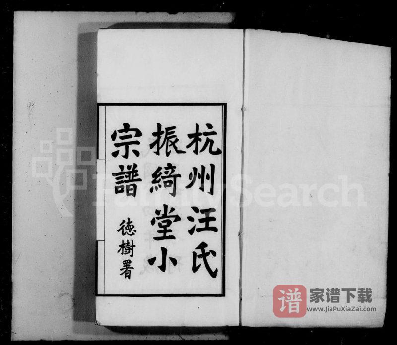 浙江杭州汪氏振绮堂小宗谱PDF高清电子版下载-家谱下载