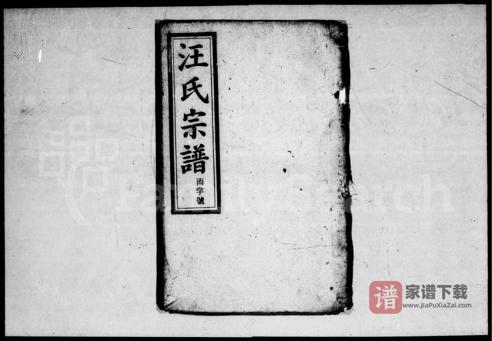 安徽安庆怀宁汪氏宗谱（务本堂）PDF高清电子版下载