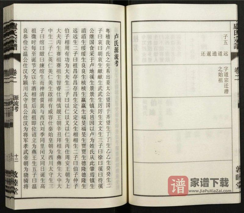 安徽潜山卢氏宗谱(敦睦堂)PDF高清电子版下载-家谱下载