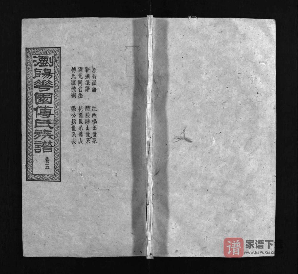 图片[1]-湖南浏阳花园傅氏族谱（金玉堂）PDF高清电子版下载-家谱下载