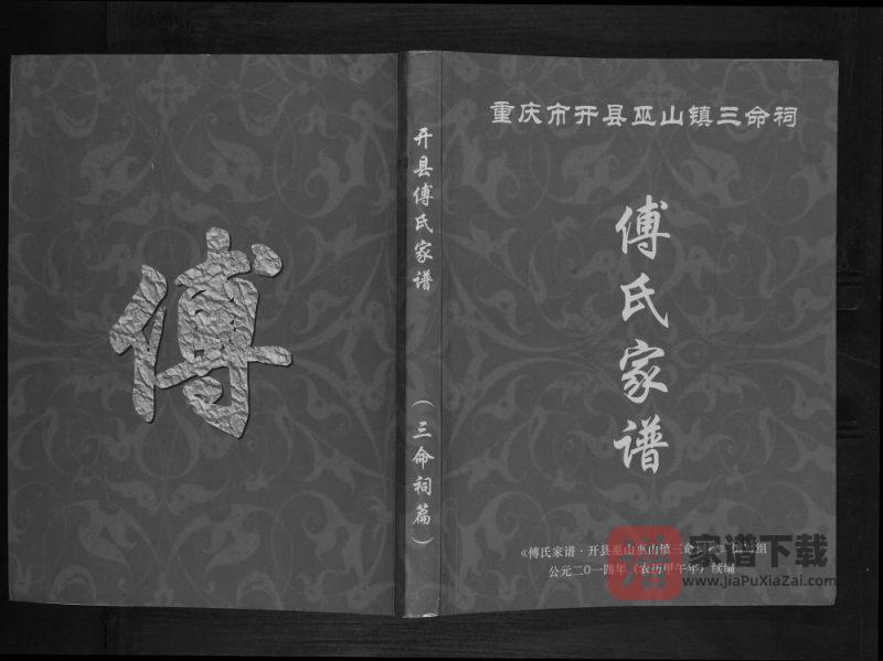 重庆开州区开县巫山镇三命祠傅氏家谱PDF高清电子版下载-家谱下载