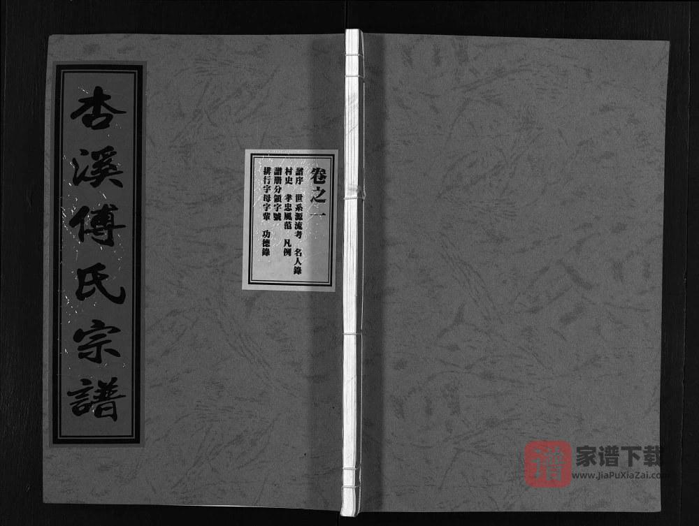 浙江东阳杏溪傅氏宗谱PDF高清电子版下载