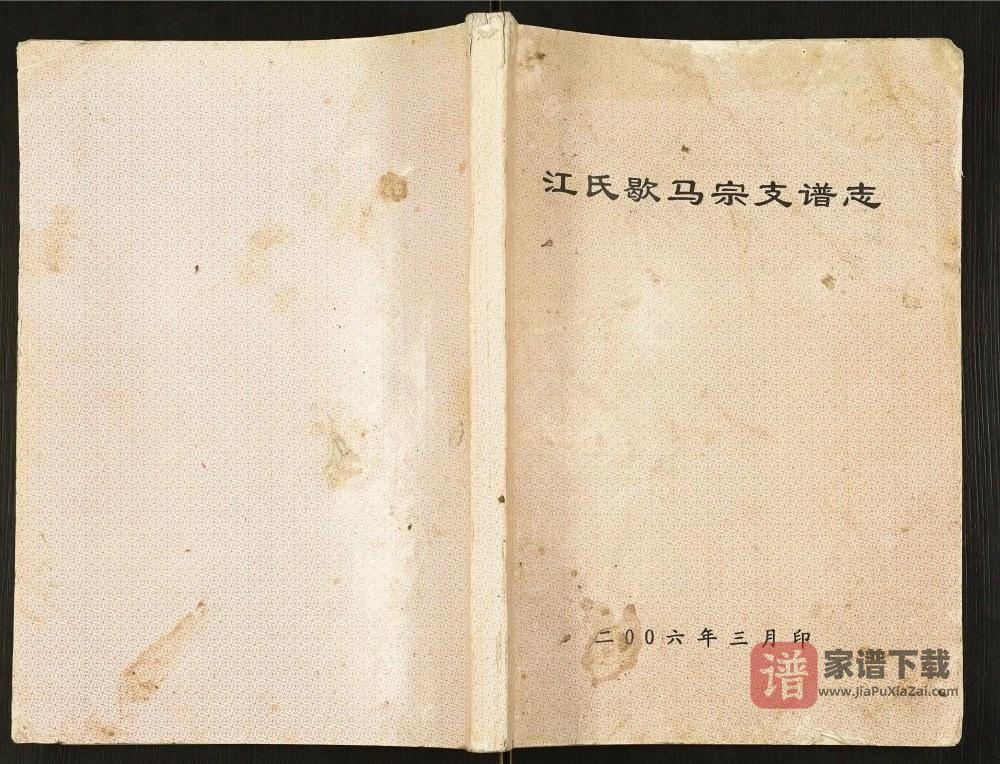 重庆巴南区江氏歇马宗支谱志PDF高清电子版下载