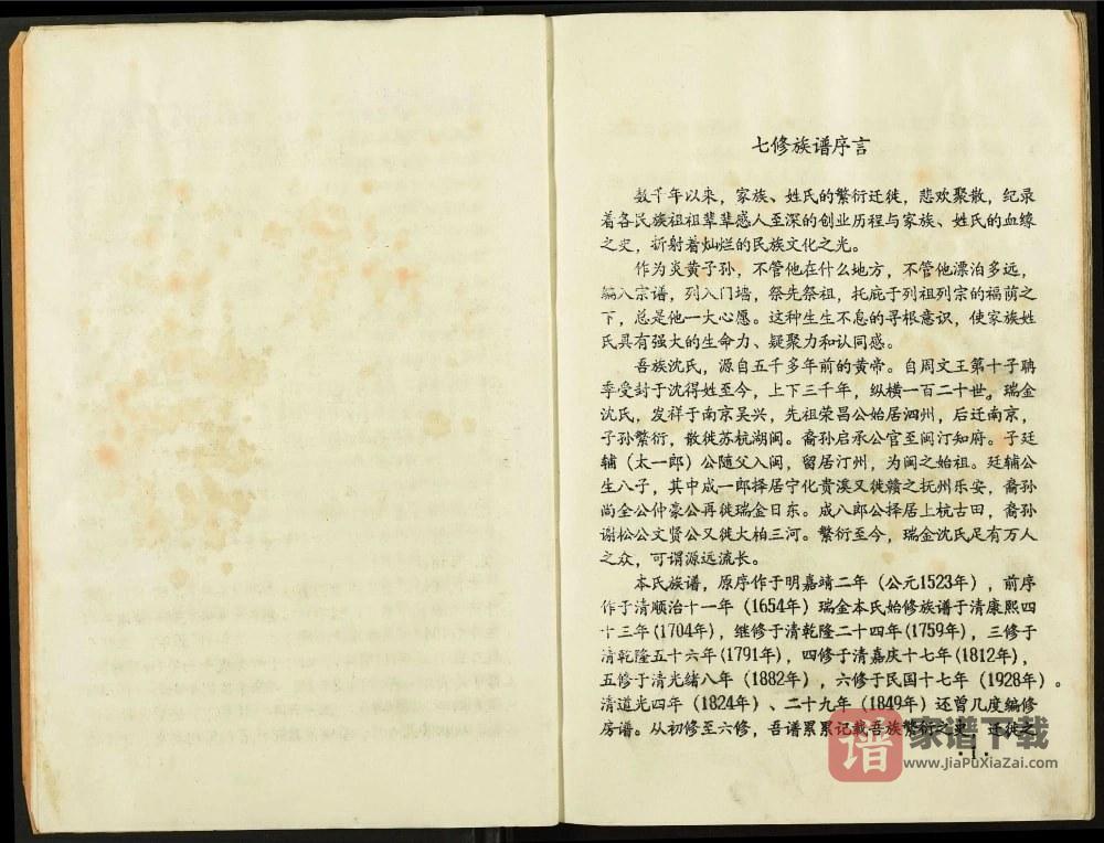图片[2]-江西瑞金吴兴沈氏七修族谱PDF高清电子版下载-家谱下载