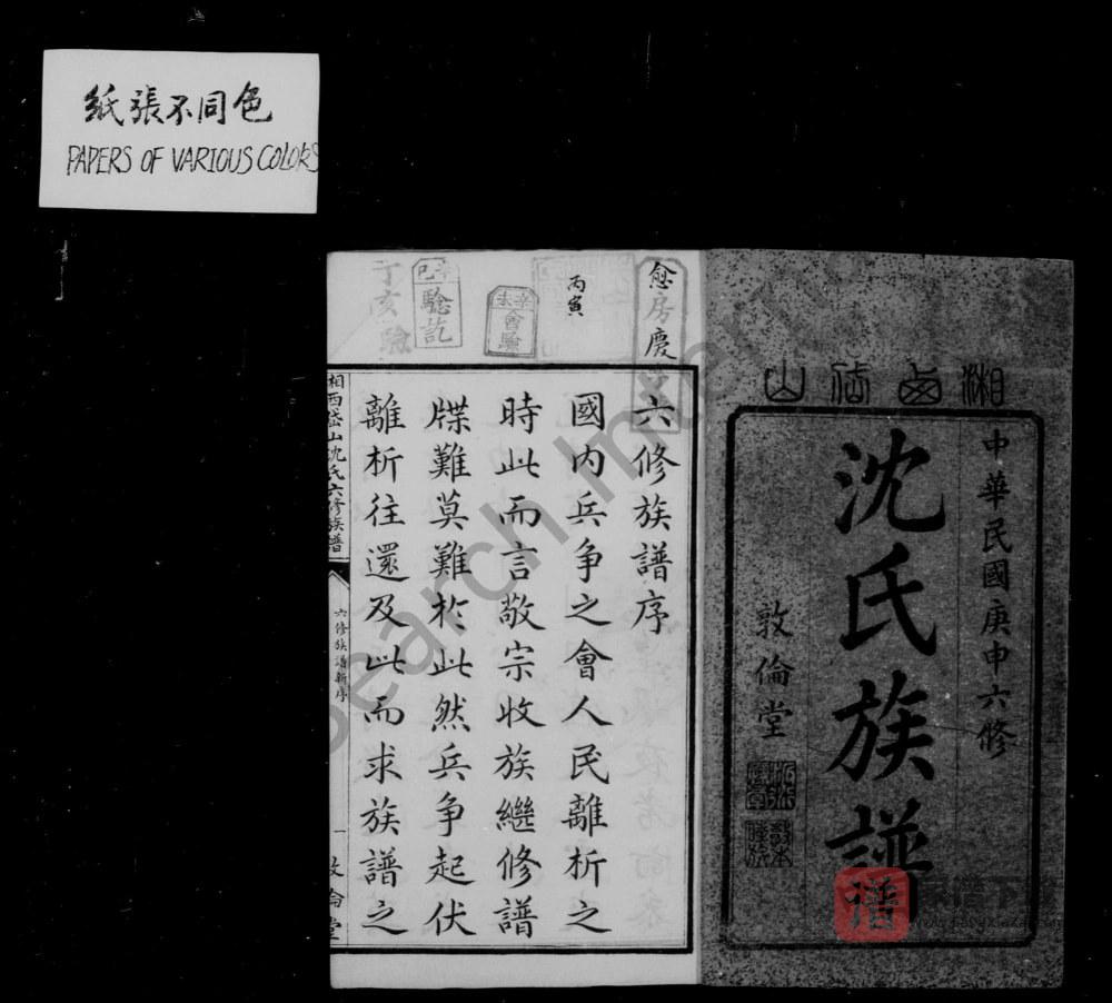 图片[2]-湖南湘乡湘西岱山沈氏六修族谱（敦伦堂）PDF高清电子版下载-家谱下载