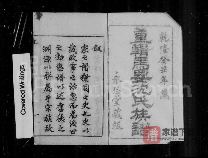 浙江湖州吴兴马要沈氏族谱(永思堂)PDF高清电子版下载-家谱下载