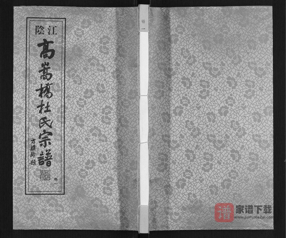 图片[1]-江苏江阴高嵩桥杜氏宗谱（浣花堂）PDF高清电子版下载-家谱下载