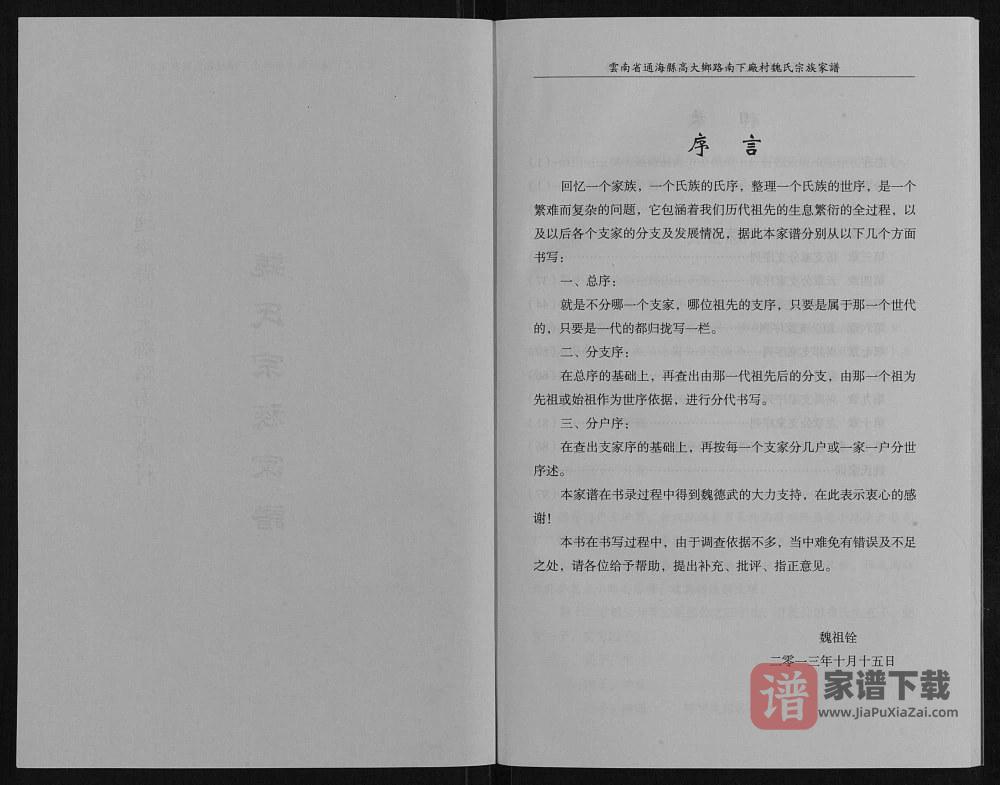 图片[2]-云南玉溪通海县高大乡路南下厂村魏氏宗族家谱PDF高清电子版下载-家谱下载