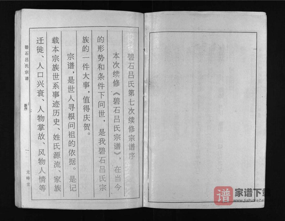 图片[2]-江西上饶广丰区碧石吕氏宗谱（龙峰堂）PDF高清电子版下载-家谱下载