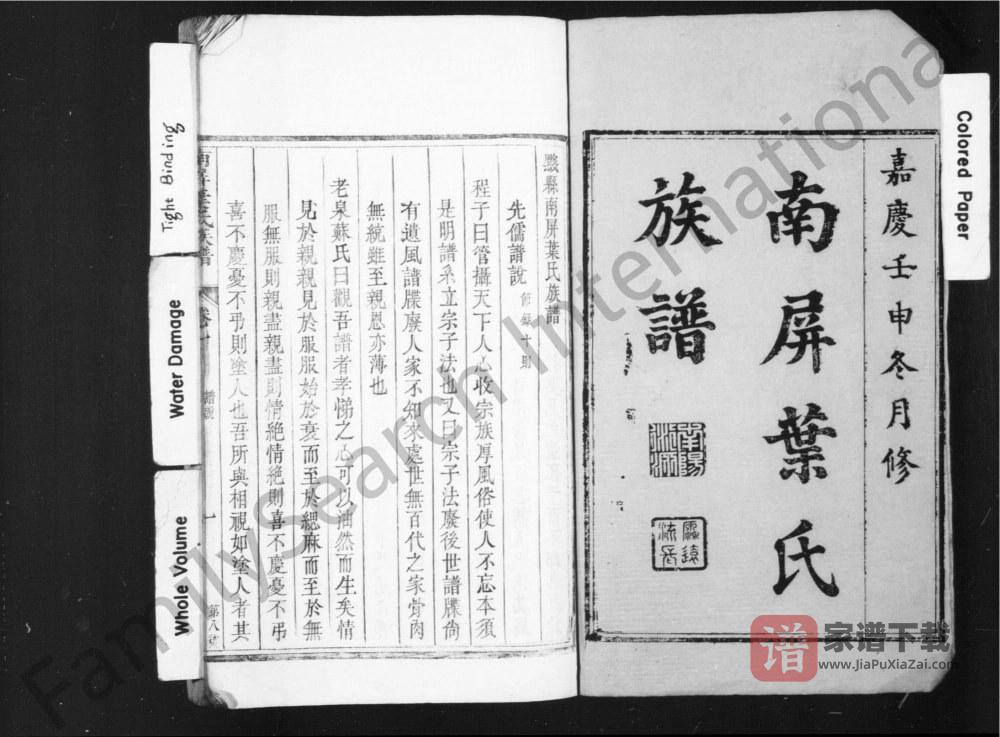 图片[2]-安徽黄山黟县南屏叶氏族谱PDF高清电子版下载-家谱下载