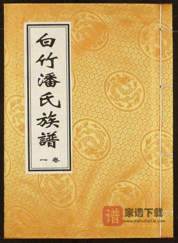 江西丰城白竹潘氏族谱(河阳堂)PDF高清电子版下载-家谱下载