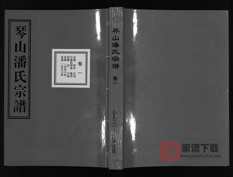 浙江东阳琴山潘氏宗谱PDF高清电子版下载-家谱下载
