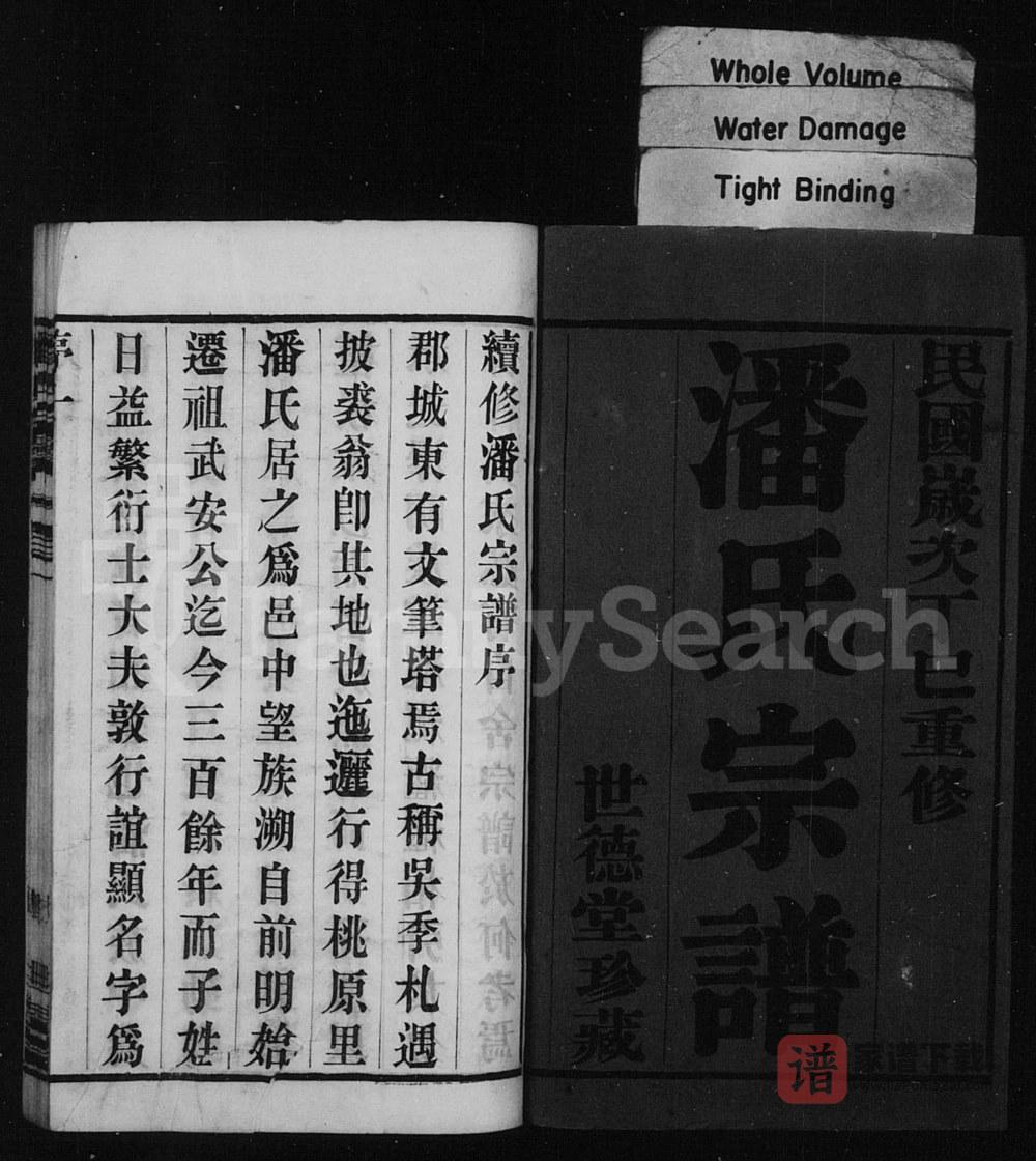 图片[2]-江苏常州毘陵桃原里潘氏宗谱（世德堂）PDF高清电子版下载-家谱下载