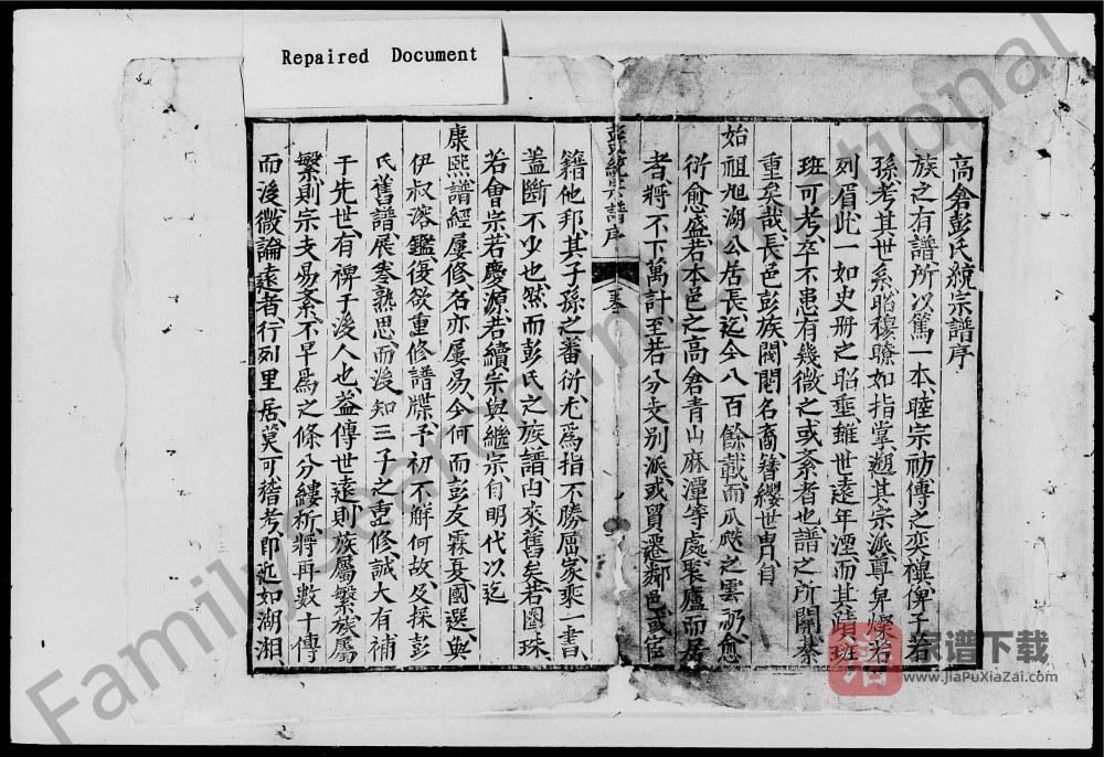 图片[1]-湖南长沙高仓彭氏统宗谱PDF高清电子版下载-家谱下载