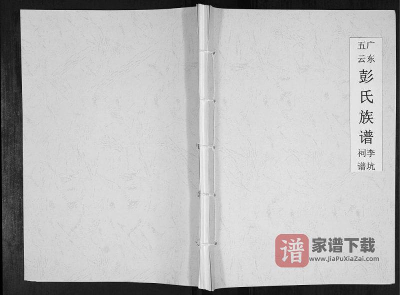 广东揭阳揭西县五云彭氏族谱李坑祠谱PDF高清电子版下载-家谱下载