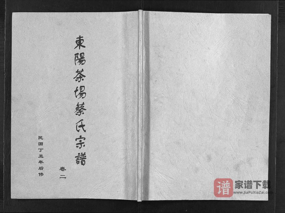 浙江东阳茶场蔡氏宗谱PDF高清电子版下载