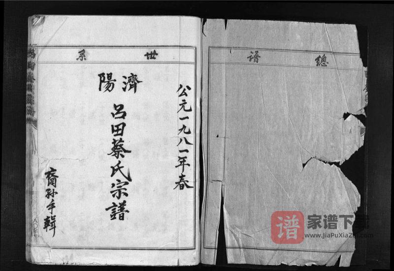 浙江乐清吕田蔡氏宗谱PDF高清电子版下载-家谱下载