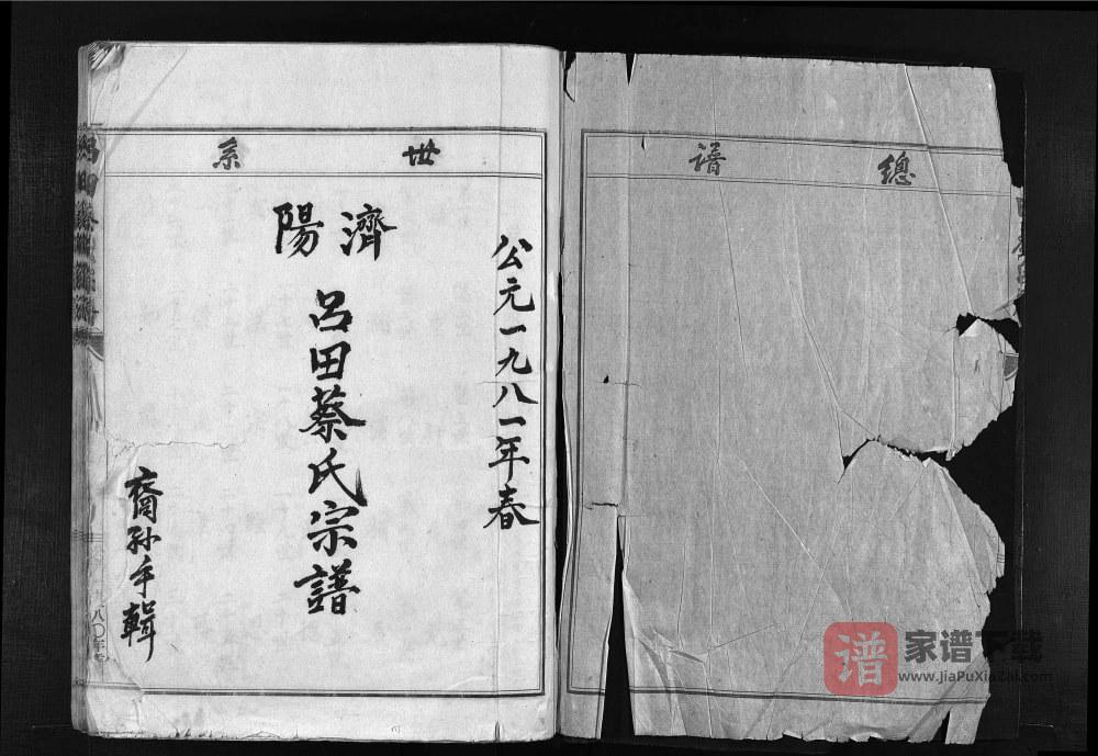 浙江乐清吕田蔡氏宗谱PDF高清电子版下载