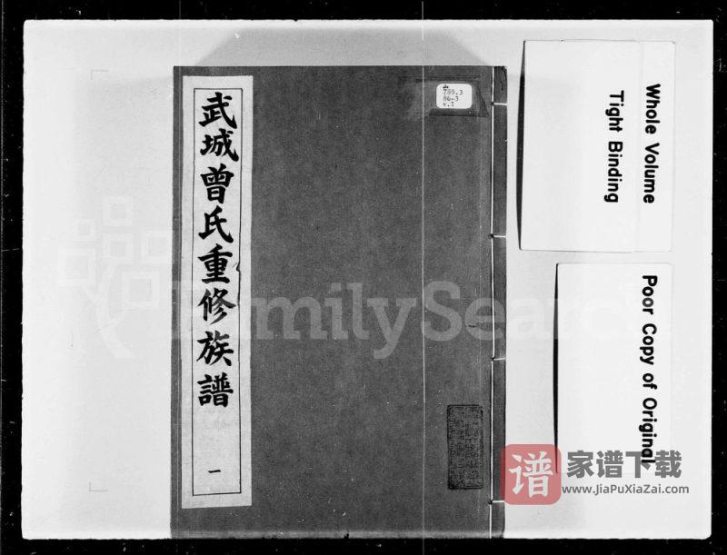 广东惠州紫金县武城曾氏重修族谱PDF高清电子版下载-家谱下载
