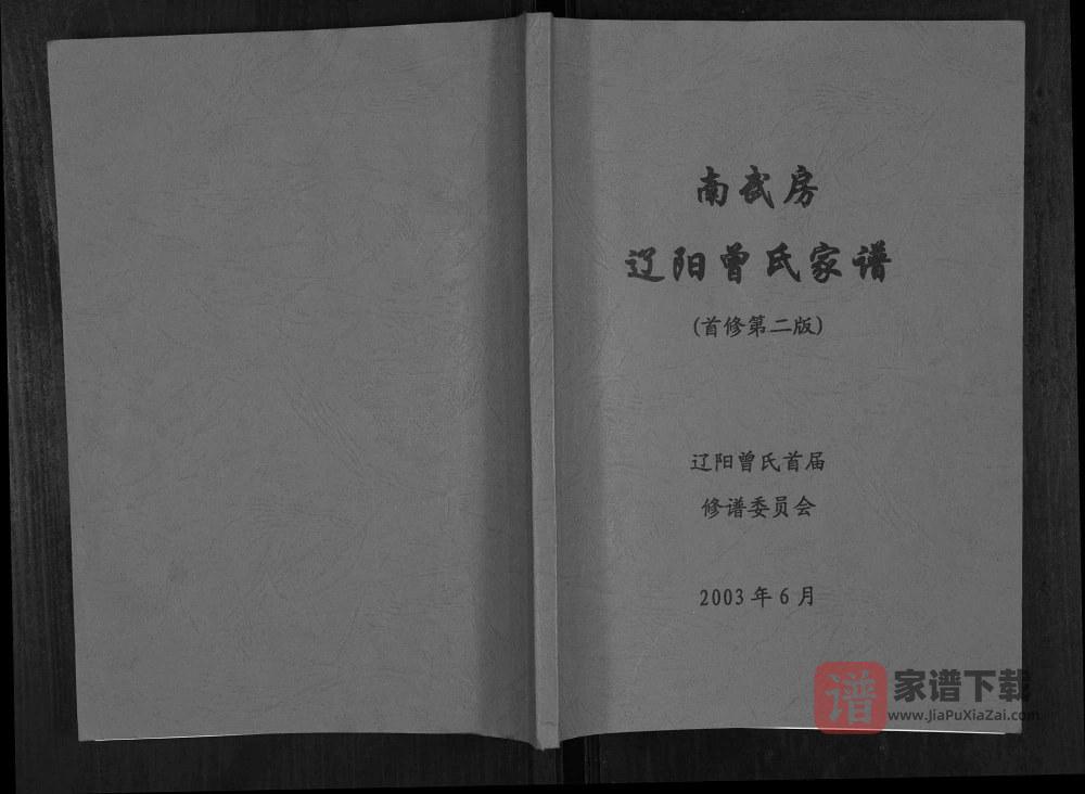 辽宁南武房辽阳曾氏家谱PDF高清电子版下载