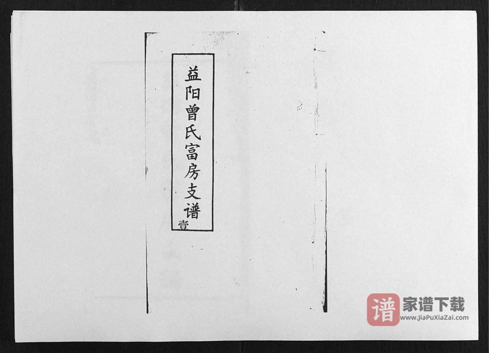 湖南益阳曾氏富房支谱PDF高清电子版下载