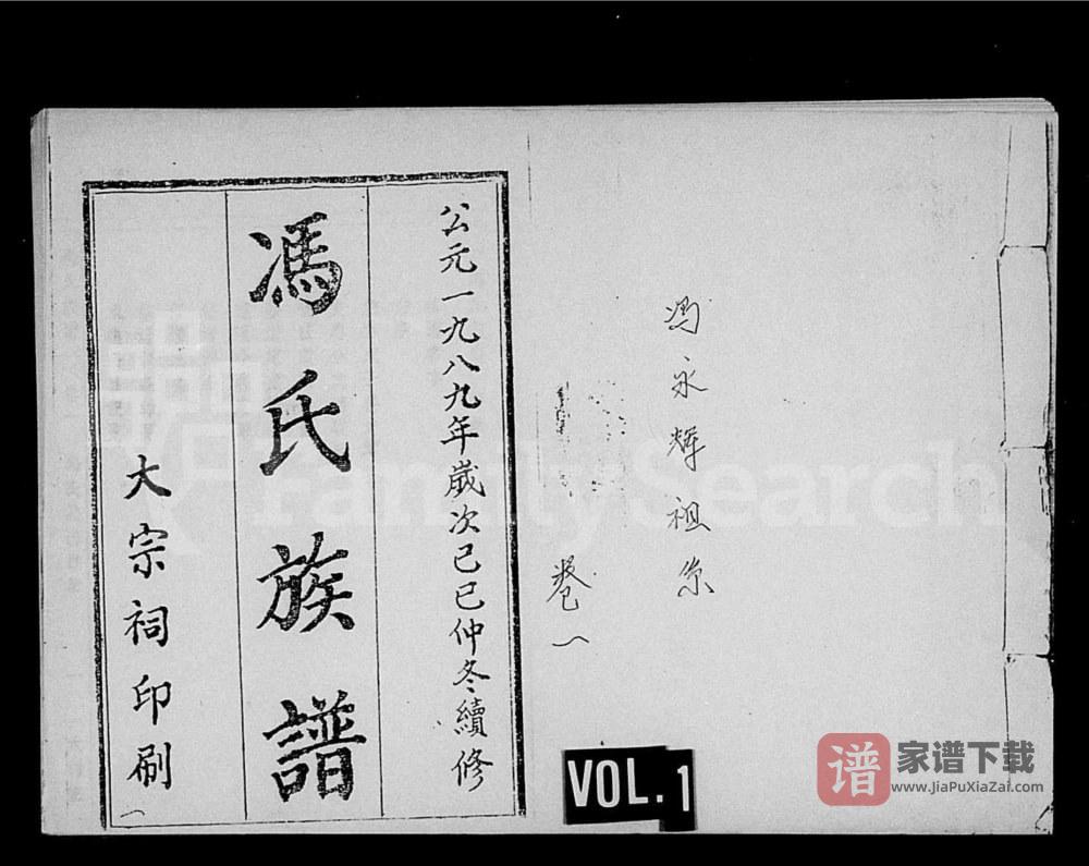 图片[1]-海南琼海冯氏族谱（大树堂）PDF高清电子版下载-家谱下载