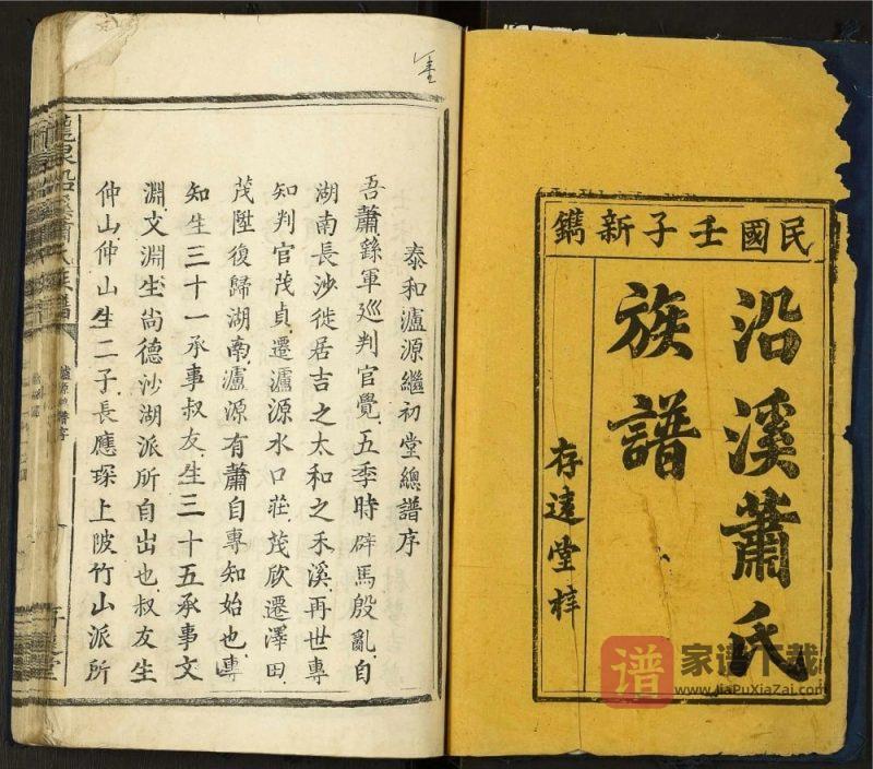 江西吉安泰和县龙泉沿溪萧(肖)氏族谱(存远堂)PDF高清电子版下载-家谱下载