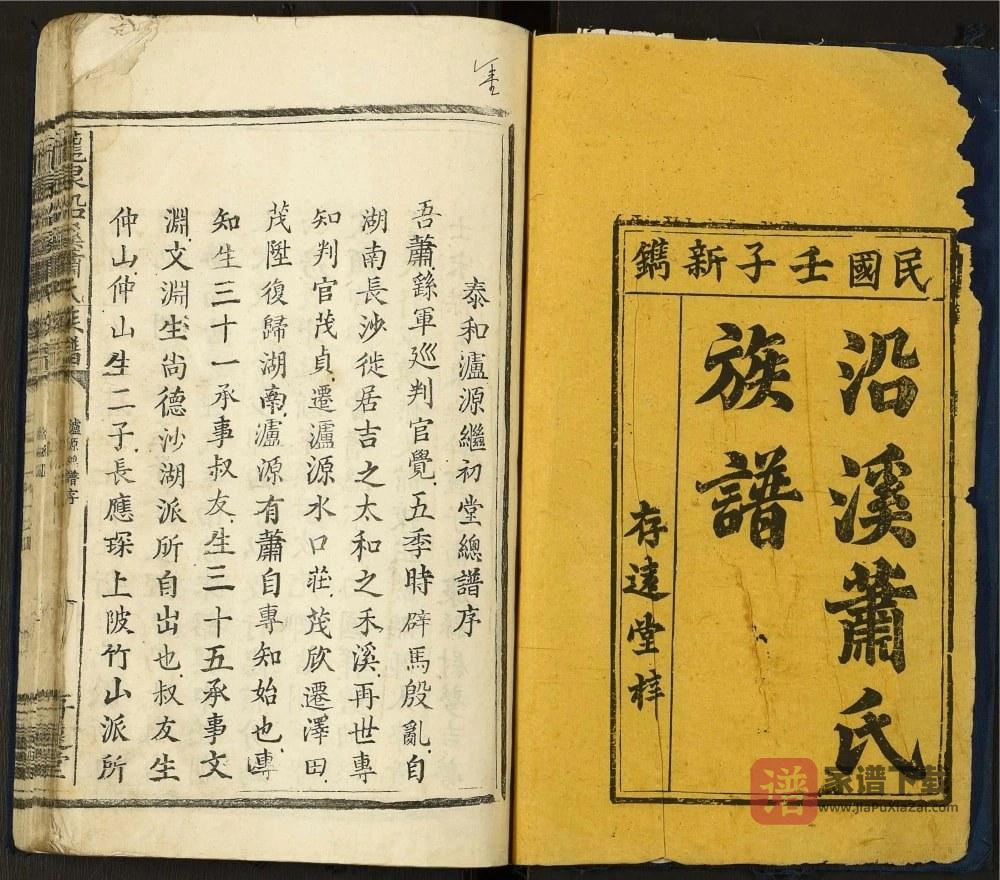 江西吉安泰和县龙泉沿溪萧(肖)氏族谱（存远堂）PDF高清电子版下载