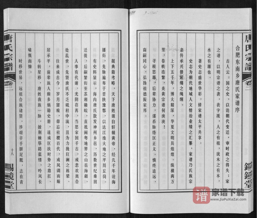 图片[2]-安徽合肥唐氏宗谱（锡镜堂）PDF高清电子版下载-家谱下载