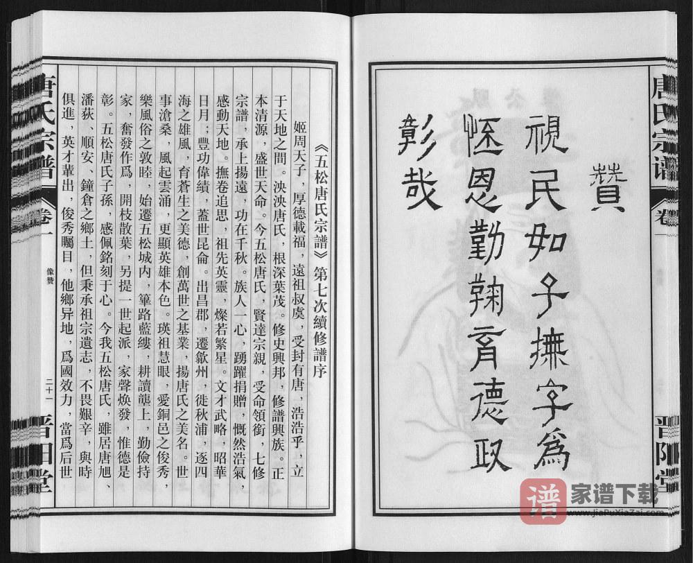 图片[2]-安徽铜陵五松唐氏宗谱（晋阳堂）PDF高清电子版下载-家谱下载
