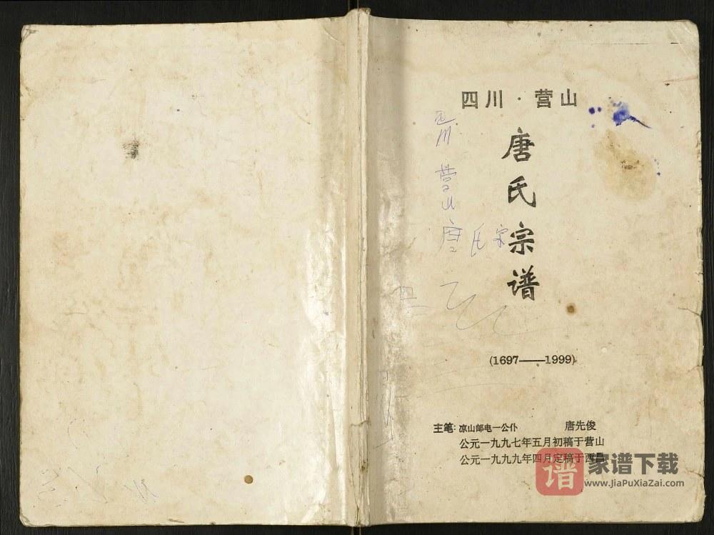 图片[1]-四川南充营山唐氏宗谱PDF高清电子版下载-家谱下载