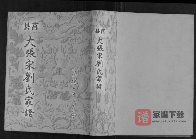 山东日照莒县大张宋刘氏家谱PDF高清电子版下载-家谱下载