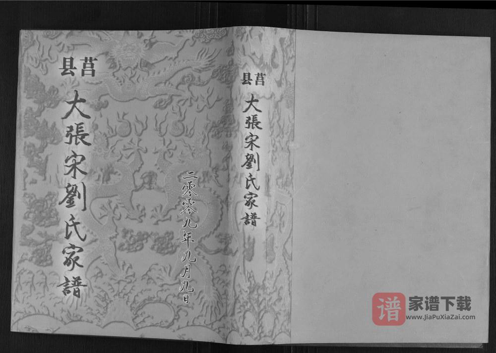 山东日照莒县大张宋刘氏家谱PDF高清电子版下载