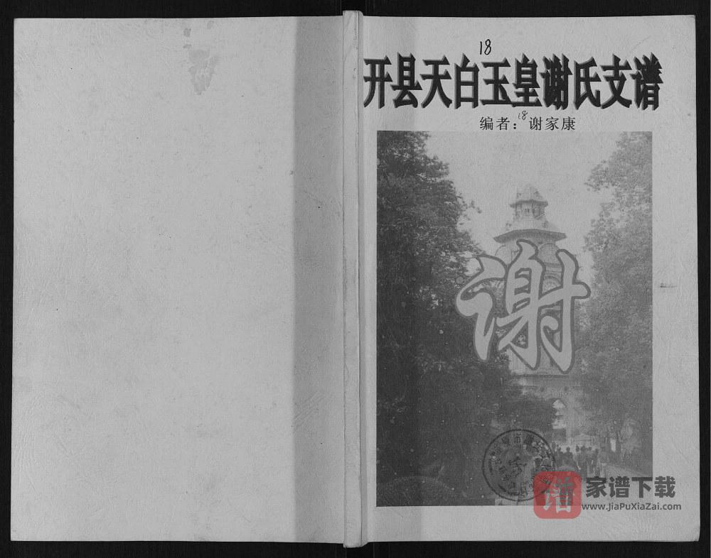 图片[1]-重庆开州区开县天白玉皇谢氏支谱PDF高清电子版下载-家谱下载